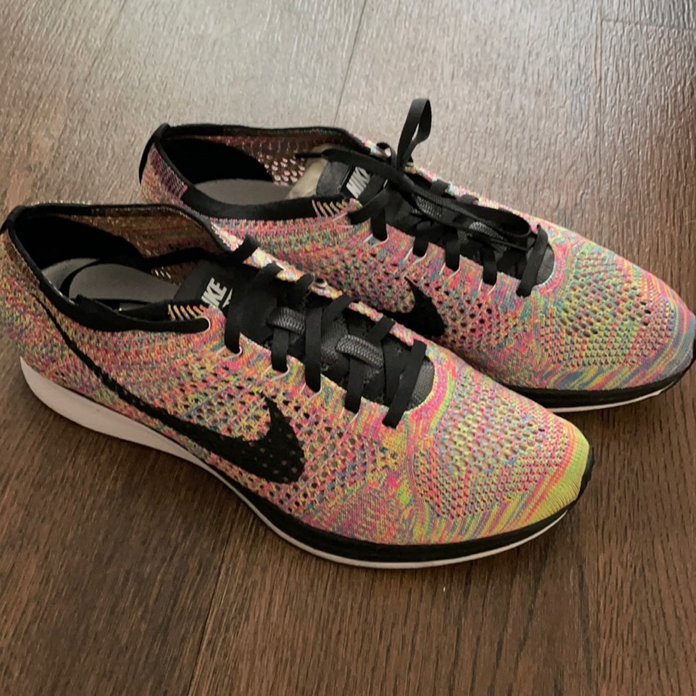 Nike flyknit racers multi color